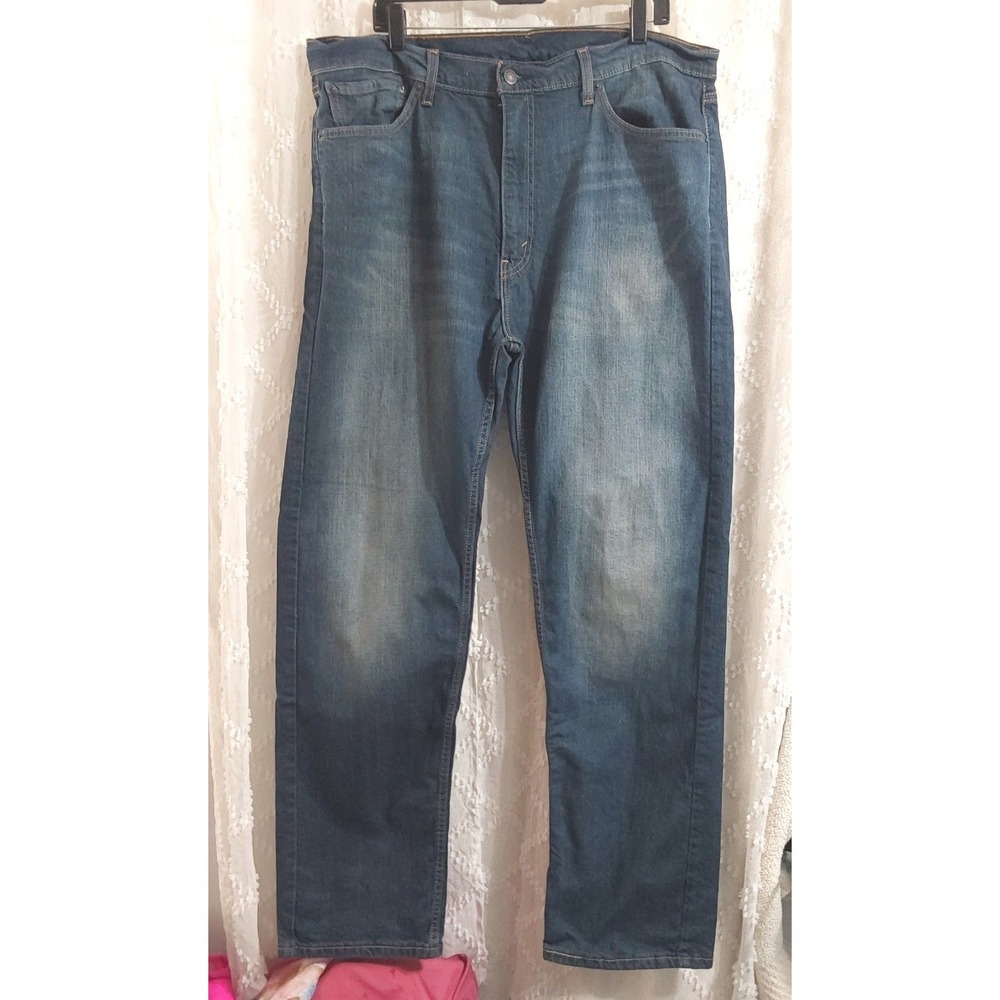Levis 505 Regular Fit Straight Leg Mens Jeans Blue Denim W40 L32